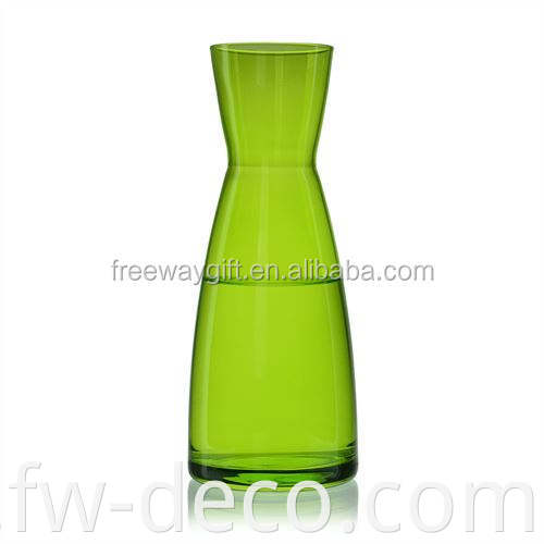 Custom Logo Hand geblasen 1000 ml farbiger Glasweinwasser Carafe Set